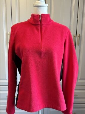 Izod Hot Pink Half-Zip Ladies Fleece Pullover Size Large